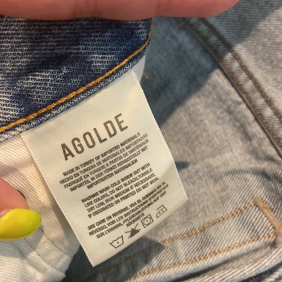 AGOLDE Parker Destroyed Denim Shorts 28 - Picture 8 of 11